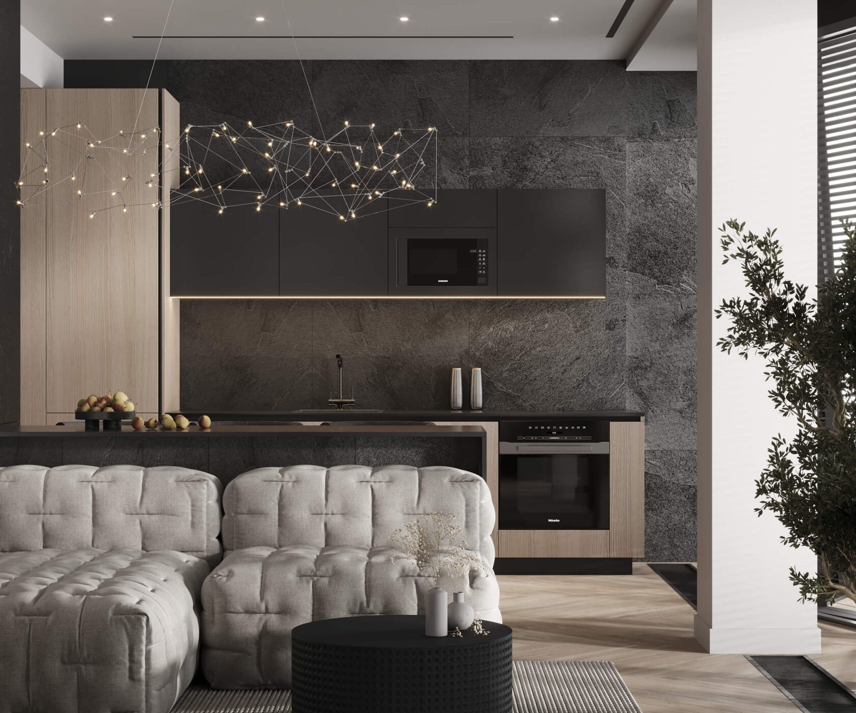 One-bedroom apartment at Slava residential complex