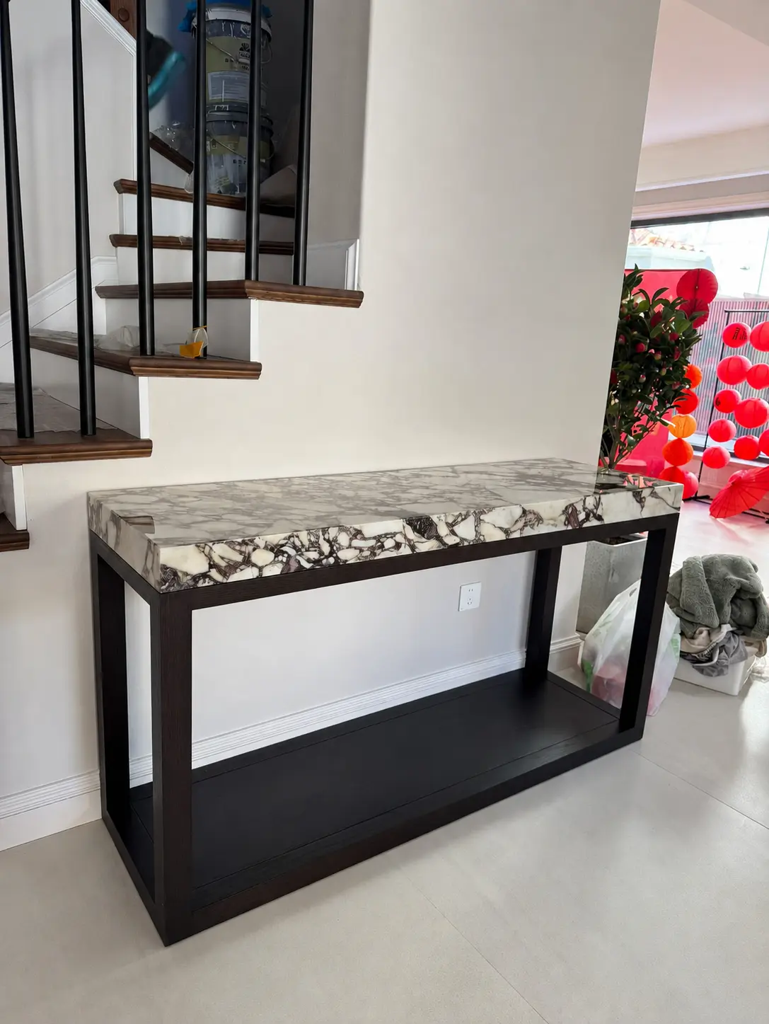 Console table in the private residence interior